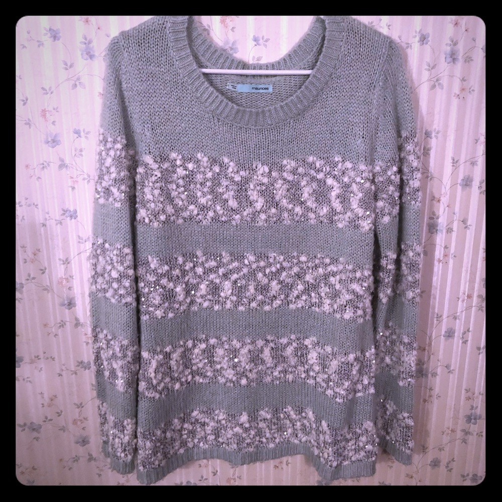 Green striped sweater